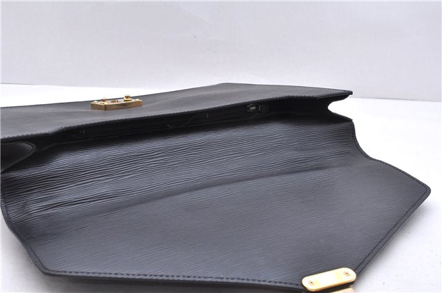 Authentic Louis Vuitton Epi Porte Documents Bandouliere Briefcase Black 2972E