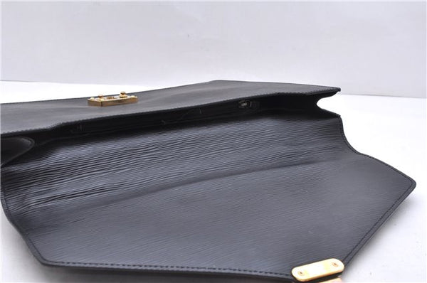 Authentic Louis Vuitton Epi Porte Documents Bandouliere Briefcase Black 2972E
