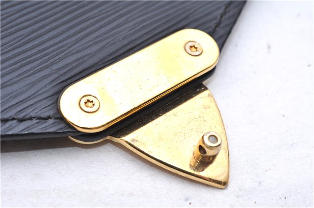 Authentic Louis Vuitton Epi Porte Documents Bandouliere Briefcase Black 2972E