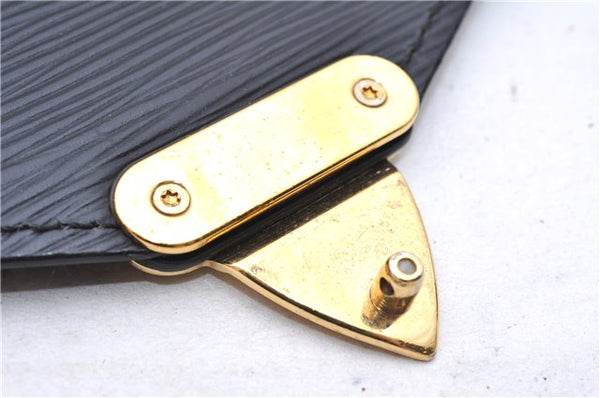 Authentic Louis Vuitton Epi Porte Documents Bandouliere Briefcase Black 2972E