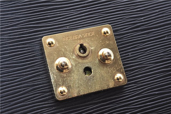 Authentic Louis Vuitton Epi Porte Documents Bandouliere Briefcase Black 2972E