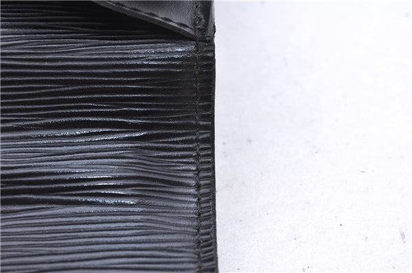 Authentic Louis Vuitton Epi Porte Documents Bandouliere Briefcase Black 2972E