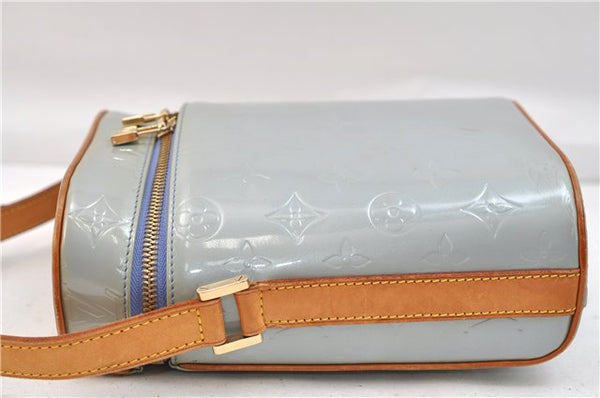 Authentic Louis Vuitton Vernis Sullivan Vertical Shoulder Cross Bag Blue 2973E