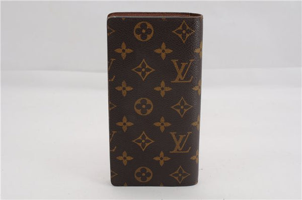 Authentic Louis Vuitton Monogram Portefeuille Brazza M66540 Purse Wallet 2973F
