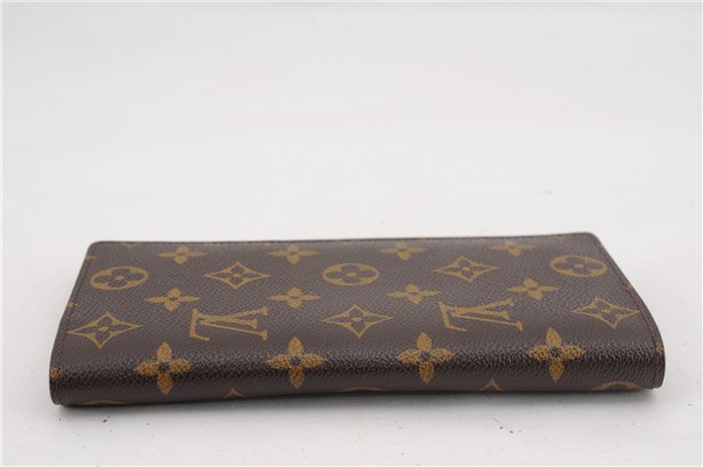 Authentic Louis Vuitton Monogram Portefeuille Brazza M66540 Purse Wallet 2973F