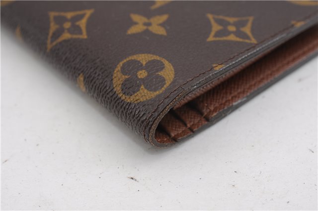 Authentic Louis Vuitton Monogram Portefeuille Brazza M66540 Purse Wallet 2973F