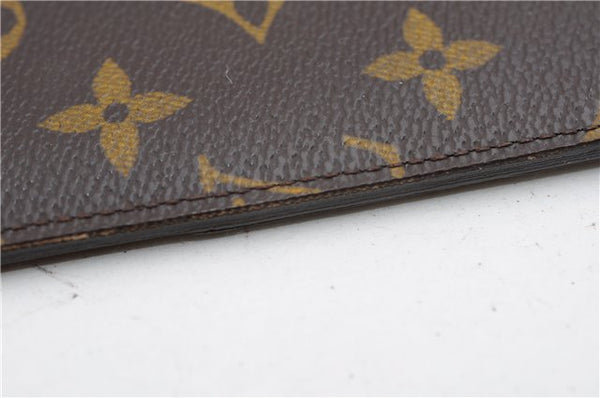 Authentic Louis Vuitton Monogram Portefeuille Brazza M66540 Purse Wallet 2973F