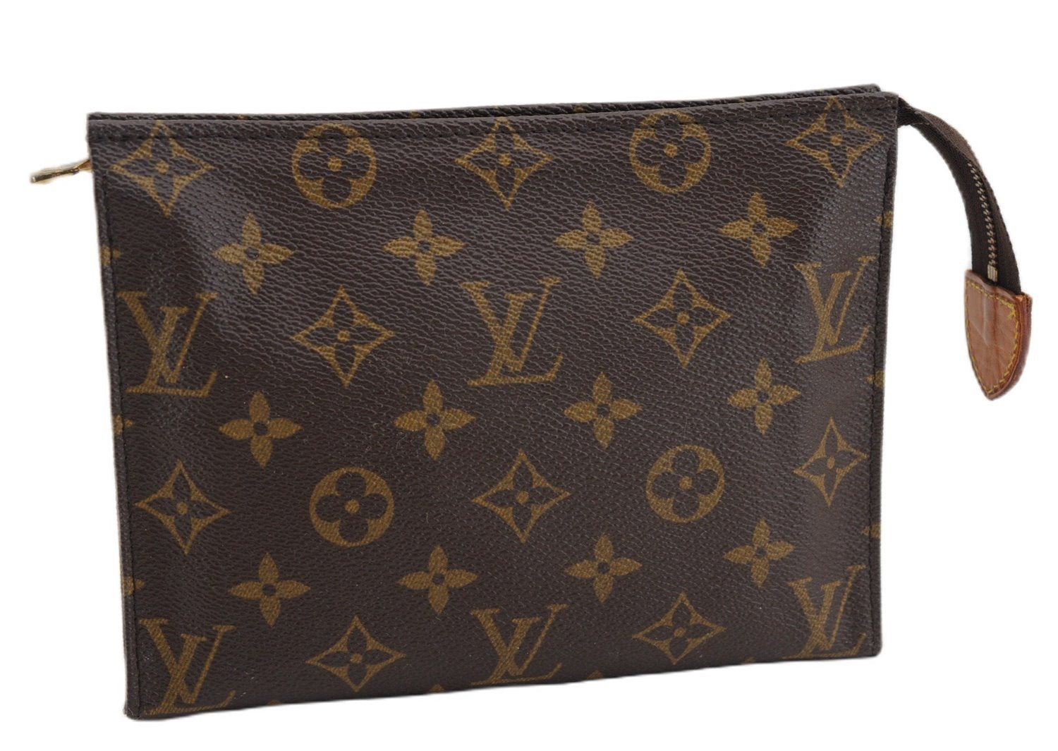 Authentic Louis Vuitton Monogram Poche Toilette 19 M47544 Cosmetics Pouch 2974F
