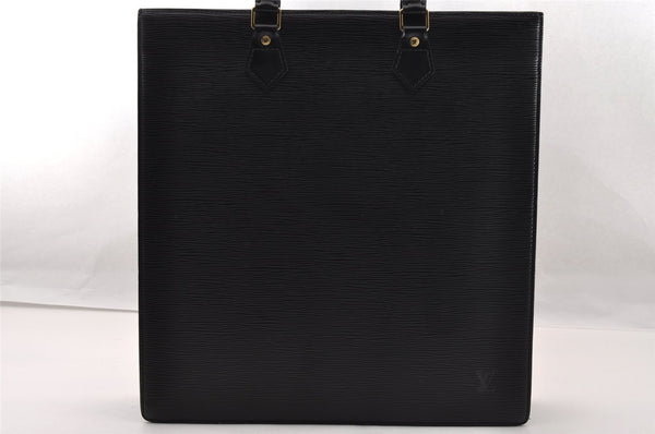 Authentic Louis Vuitton Epi Leather Sac Plat Hand Bag M59082 Black Junk 2974I