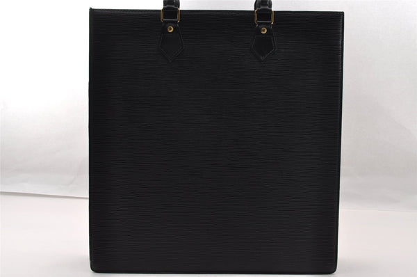 Authentic Louis Vuitton Epi Leather Sac Plat Hand Bag M59082 Black Junk 2974I