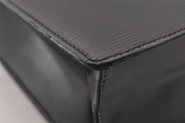 Authentic Louis Vuitton Epi Leather Sac Plat Hand Bag M59082 Black Junk 2974I
