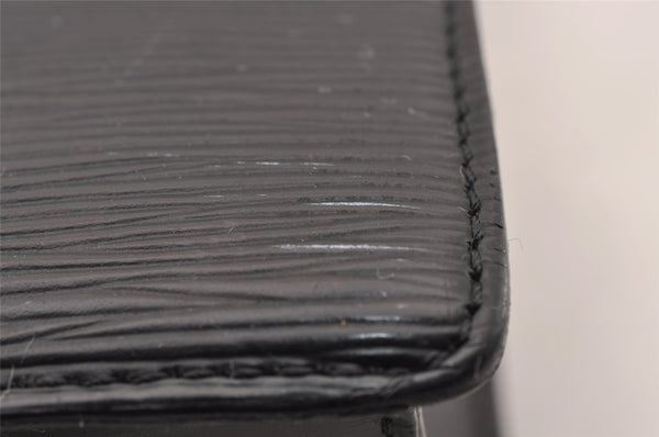 Authentic Louis Vuitton Epi Leather Sac Plat Hand Bag M59082 Black Junk 2974I