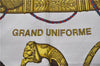 Authentic HERMES Carre 90 Scarf "GRAND UNIFORME" Silk Blue 2975D