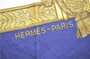 Authentic HERMES Carre 90 Scarf "GRAND UNIFORME" Silk Blue 2975D