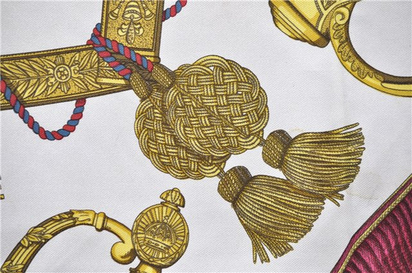 Authentic HERMES Carre 90 Scarf "GRAND UNIFORME" Silk Blue 2975D
