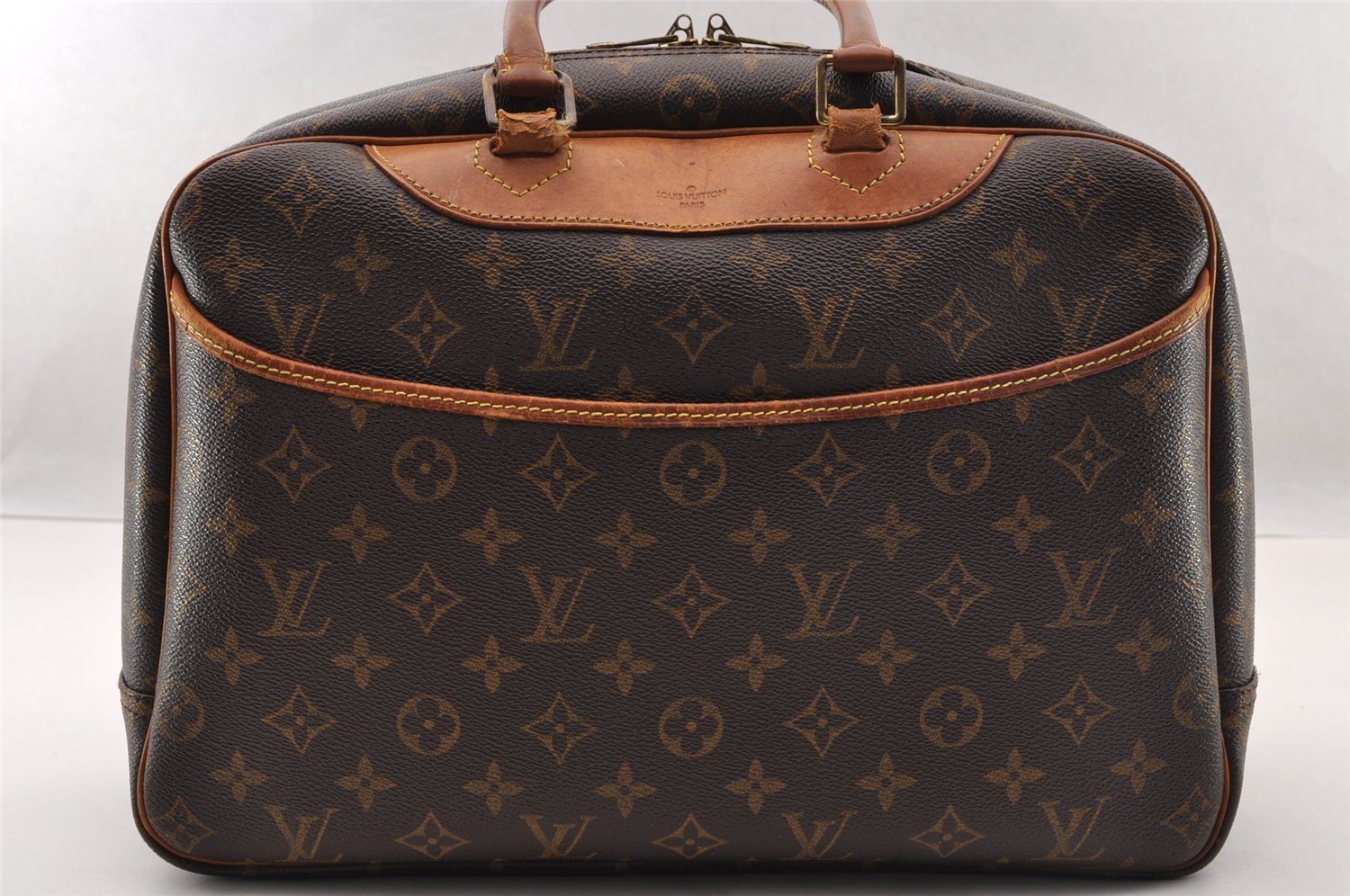 Authentic Louis Vuitton Monogram Deauville Hand Bag M47270 LV 2979I