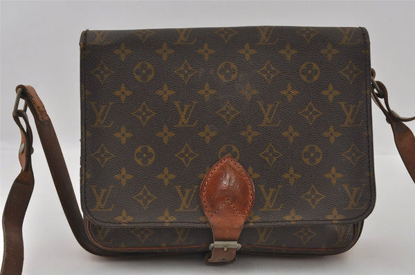 Authentic Louis Vuitton Monogram Cartouchiere GM Shoulder Bag Old Model 2980I