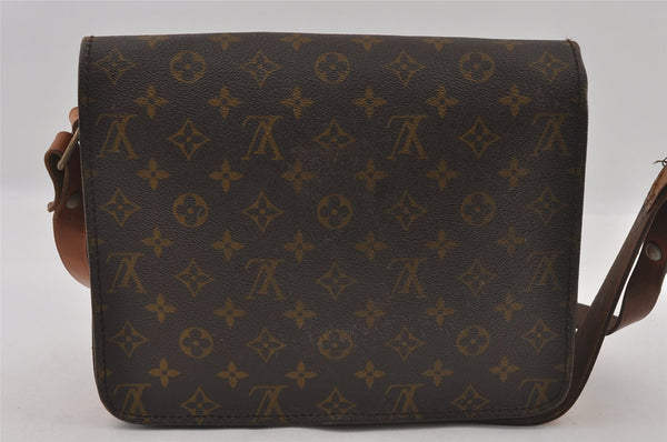 Authentic Louis Vuitton Monogram Cartouchiere GM Shoulder Bag Old Model 2980I