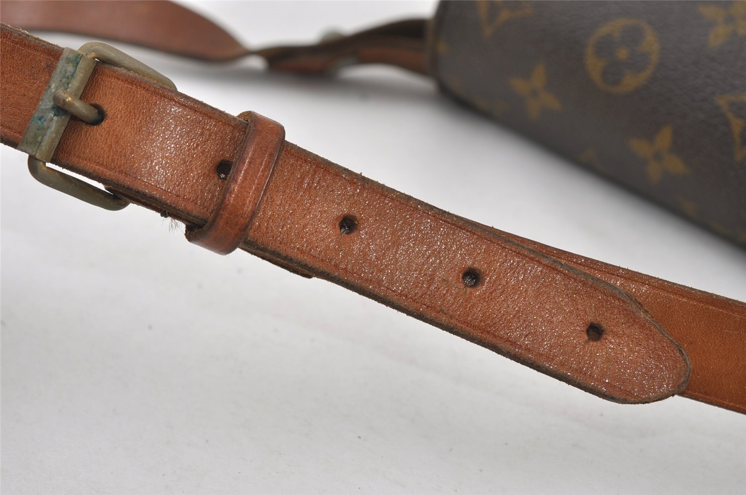 Authentic Louis Vuitton Monogram Cartouchiere GM Shoulder Bag Old Model 2980I