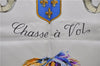 Authentic HERMES Carre 90 Scarf "Chasse a VOL" Silk Blue 2981D