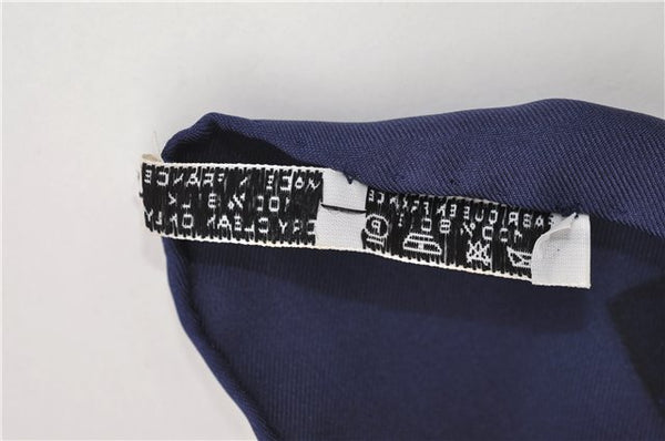 Authentic HERMES Carre 90 Scarf "Chasse a VOL" Silk Blue 2981D