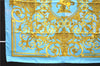 Authentic HERMES Carre 90 Scarf "LES TUILERIES" Silk Light Blue 2983D