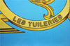 Authentic HERMES Carre 90 Scarf "LES TUILERIES" Silk Light Blue 2983D