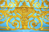 Authentic HERMES Carre 90 Scarf "LES TUILERIES" Silk Light Blue 2983D