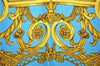 Authentic HERMES Carre 90 Scarf "LES TUILERIES" Silk Light Blue 2983D