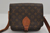 Authentic Louis Vuitton Monogram Cartouchiere MM M51253 Shoulder Cross Bag 2983I