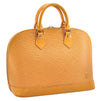 Authentic Louis Vuitton Epi Alma PM Hand Bag Yellow M52149 LV 2984E