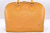 Authentic Louis Vuitton Epi Alma PM Hand Bag Yellow M52149 LV 2984E