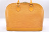 Authentic Louis Vuitton Epi Alma PM Hand Bag Yellow M52149 LV 2984E