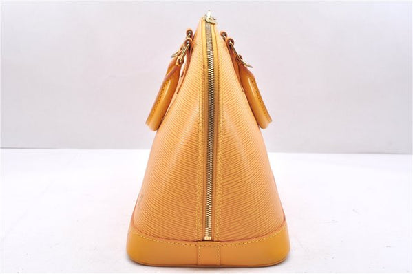 Authentic Louis Vuitton Epi Alma PM Hand Bag Yellow M52149 LV 2984E