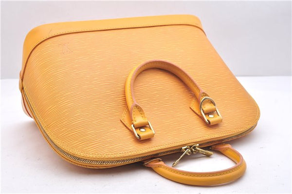 Authentic Louis Vuitton Epi Alma PM Hand Bag Yellow M52149 LV 2984E