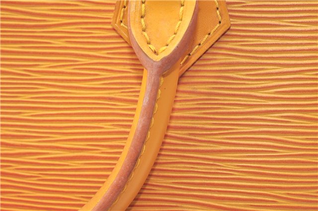 Authentic Louis Vuitton Epi Alma PM Hand Bag Yellow M52149 LV 2984E