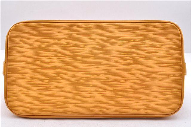 Authentic Louis Vuitton Epi Alma PM Hand Bag Yellow M52149 LV 2984E