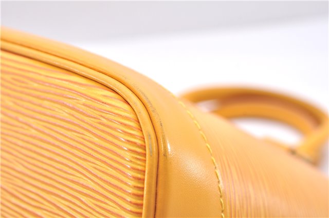 Authentic Louis Vuitton Epi Alma PM Hand Bag Yellow M52149 LV 2984E