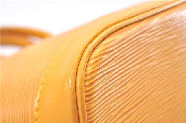 Authentic Louis Vuitton Epi Alma PM Hand Bag Yellow M52149 LV 2984E