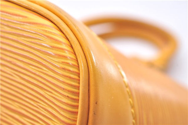 Authentic Louis Vuitton Epi Alma PM Hand Bag Yellow M52149 LV 2984E