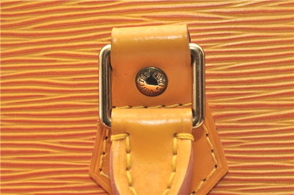 Authentic Louis Vuitton Epi Alma PM Hand Bag Yellow M52149 LV 2984E