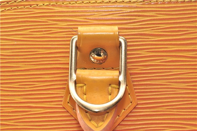 Authentic Louis Vuitton Epi Alma PM Hand Bag Yellow M52149 LV 2984E