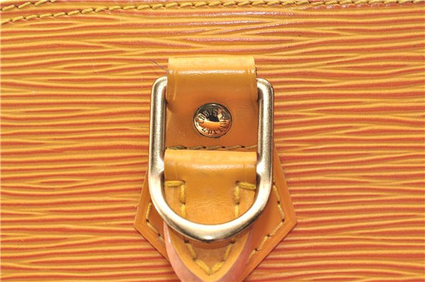 Authentic Louis Vuitton Epi Alma PM Hand Bag Yellow M52149 LV 2984E