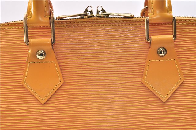 Authentic Louis Vuitton Epi Alma PM Hand Bag Yellow M52149 LV 2984E