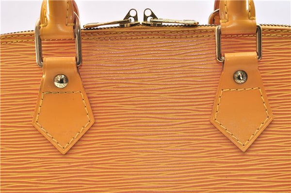 Authentic Louis Vuitton Epi Alma PM Hand Bag Yellow M52149 LV 2984E