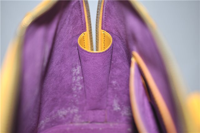 Authentic Louis Vuitton Epi Alma PM Hand Bag Yellow M52149 LV 2984E