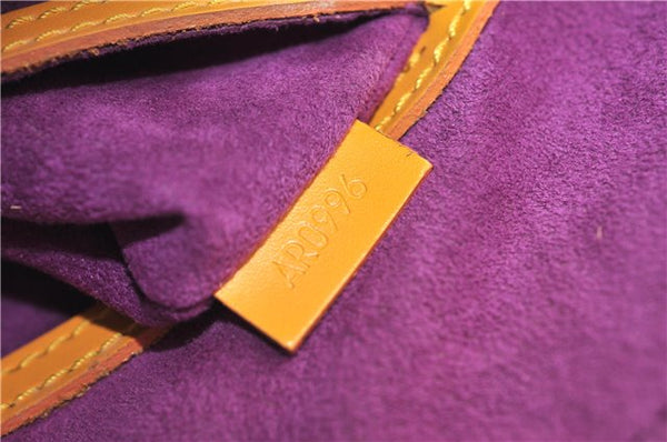 Authentic Louis Vuitton Epi Alma PM Hand Bag Yellow M52149 LV 2984E