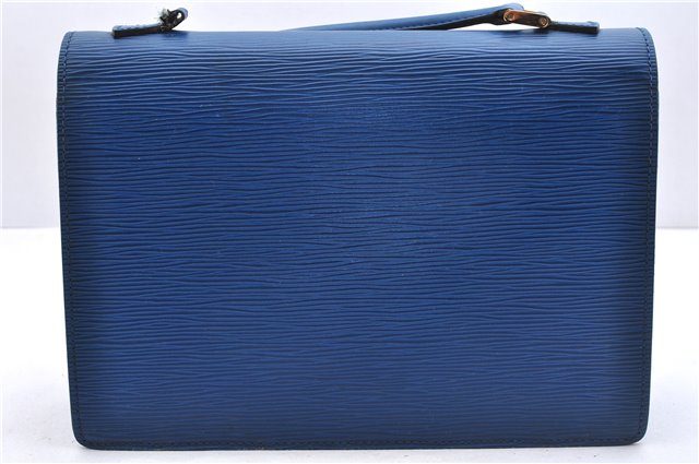 Authentic Louis Vuitton Epi Concorde Hand Bag Blue M52135 LV Junk 2986E