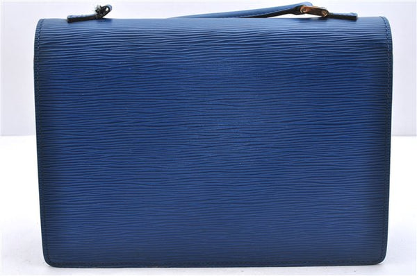 Authentic Louis Vuitton Epi Concorde Hand Bag Blue M52135 LV Junk 2986E