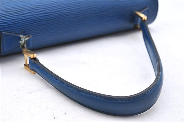 Authentic Louis Vuitton Epi Concorde Hand Bag Blue M52135 LV Junk 2986E